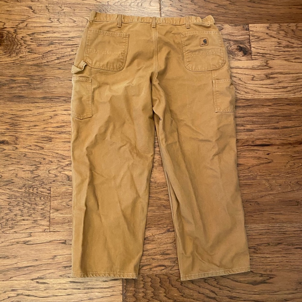 Carhartt B11 BRN Mens Brown Duck Canvas Dungaree Fit Work Pants 44x30 - Picture 5 of 8